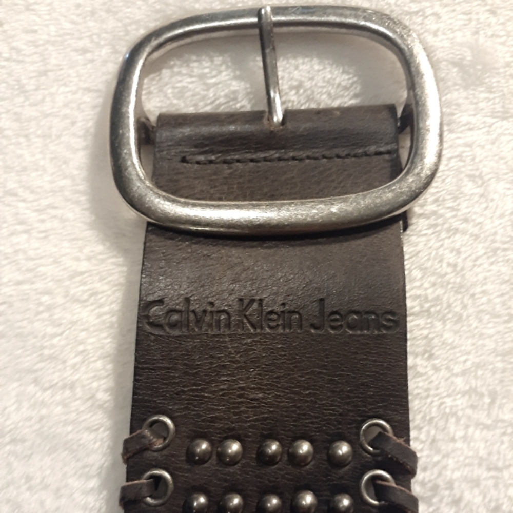 Calvin Klein studded braided belt size large